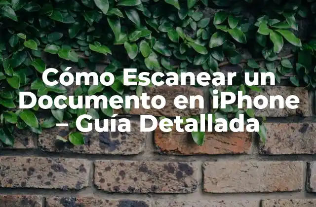 ¿Qué se Necesita para Escanear un Documento en iPhone?