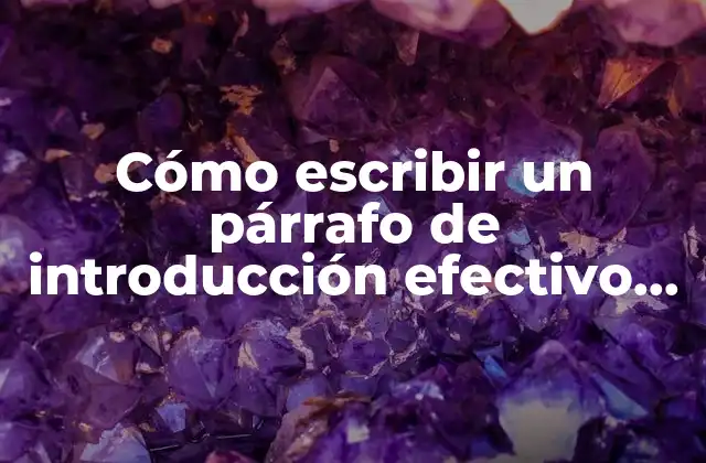 Cómo Escribir un Párrafo de Introducción Efectivo en un Artículo