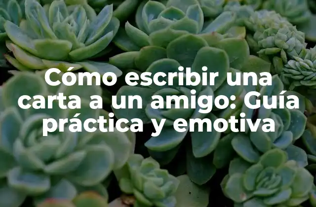 Cómo Escribir una Carta a un Amigo: Guía Práctica y Emotiva