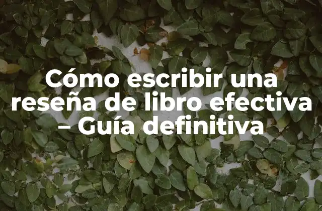 ¿Qué es una reseña de libro?