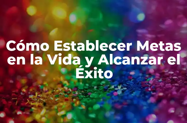 Cómo Establecer Metas en la Vida y Alcanzar el Éxito 2 ¿Por qué son Importantes las Metas en la Vida?