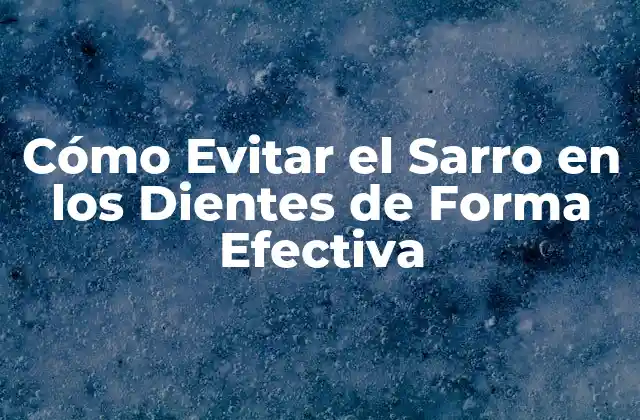 Cómo Evitar el Sarro en los Dientes de Forma Efectiva