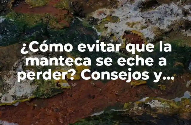 ¿cómo Evitar que la Manteca Se Eche a Perder? Consejos y Trucos Prácticos