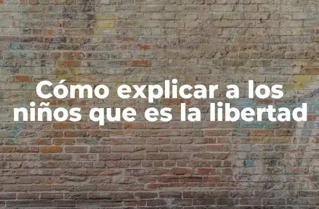 Cómo Explicar a los Niños que es la Libertad