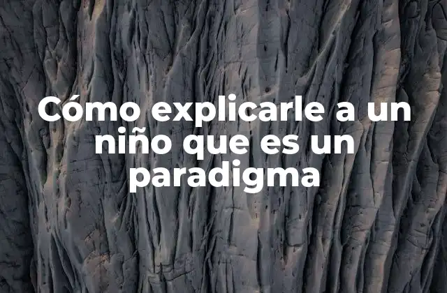 Cómo Explicarle a un Niño que es un Paradigma