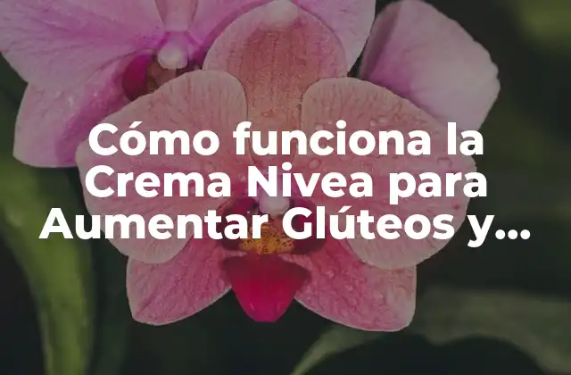 Cómo Funciona la Crema Nivea para Aumentar Glúteos y Obtener un Cuadro de Figura Más Atractivo
