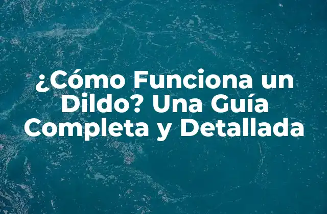 ¿cómo Funciona un Dildo? una Guía Completa y Detallada