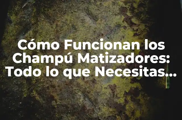 Cómo Funcionan los Champú Matizadores: Todo Lo que Necesitas Saber