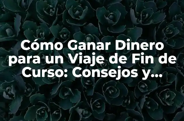Cómo Ganar Dinero para un Viaje de Fin de Curso: Consejos y Estrategias