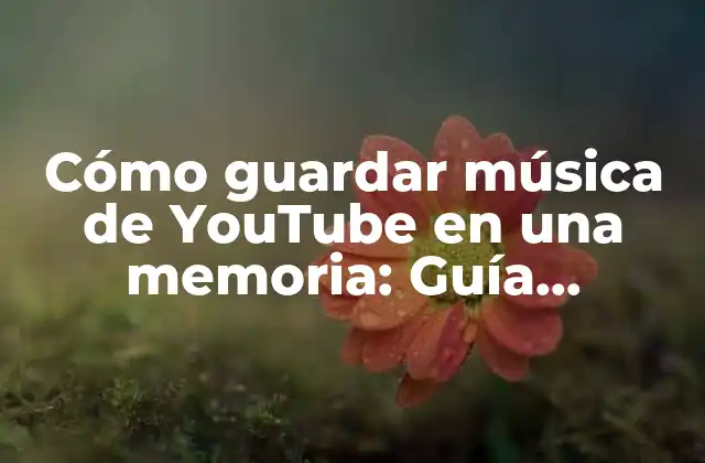 Cómo Guardar Música de Youtube en una Memoria: Guía Completa