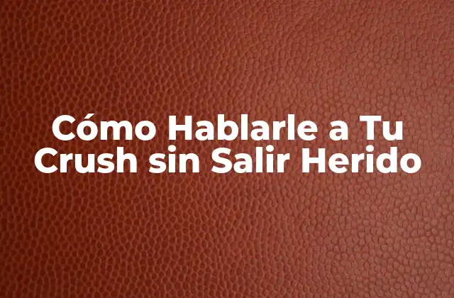 Cómo Hablarle a Tu Crush sin Salir Herido