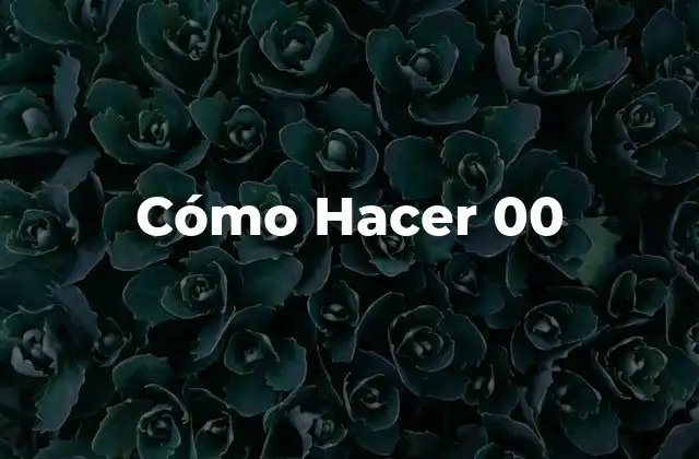 Cómo Hacer 00