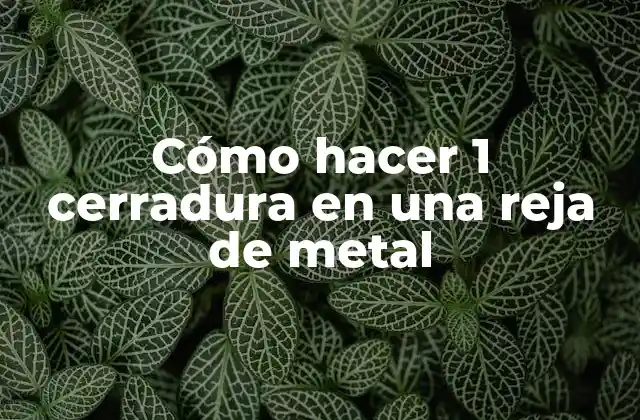 Cómo Hacer 1 Cerradura en una Reja de Metal
