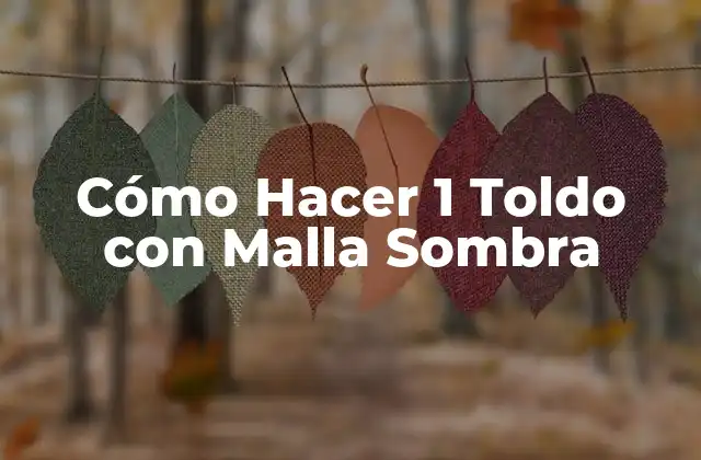 Cómo Hacer 1 Toldo con Malla Sombra