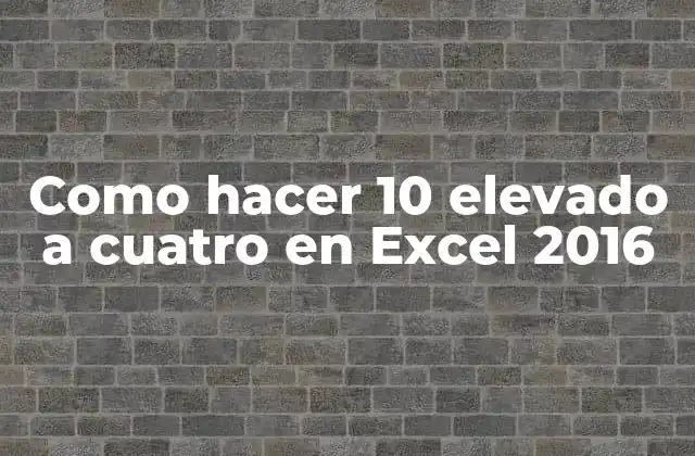¿Qué es la función de potencia en Excel 2016?