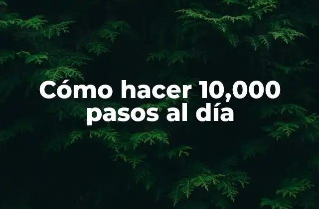 Cómo Hacer 10,000 Pasos Al Día 2 ¿Qué son los 10,000 pasos al día?