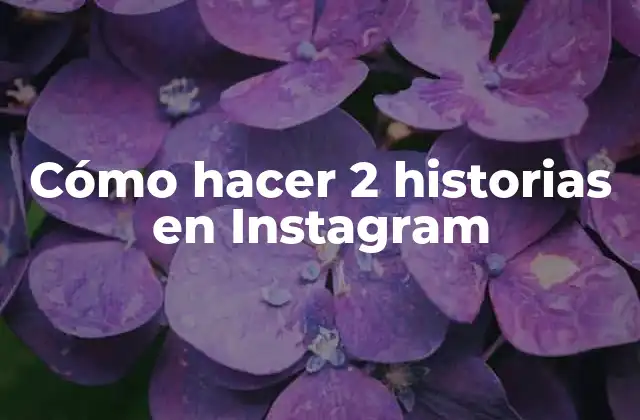 Cómo Hacer 2 Historias en Instagram