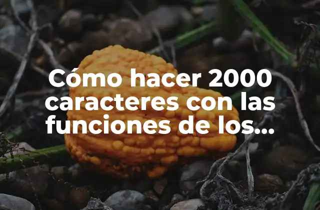 Cómo Hacer 2000 Caracteres con las Funciones de los Nutrientes