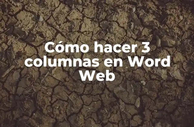 Cómo Hacer 3 Columnas en Word Web