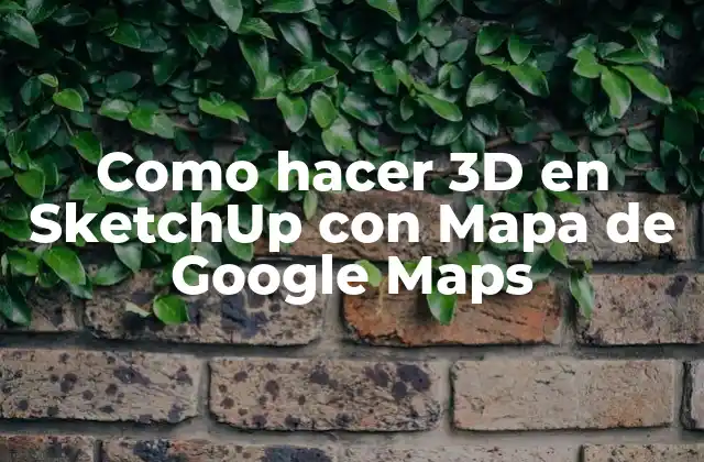 Como Hacer 3d en Sketchup con Mapa de Google Maps