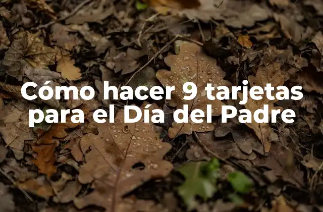 Cómo Hacer 9 Tarjetas para el Día Del Padre
