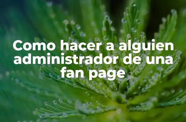 Como Hacer a Alguien Administrador de una Fan Page