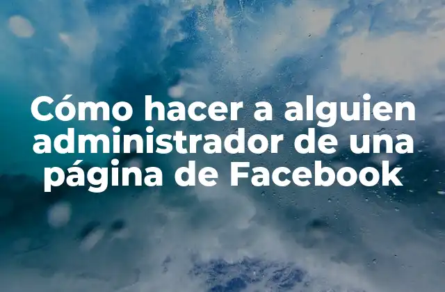 Cómo Hacer a Alguien Administrador de una Página de Facebook