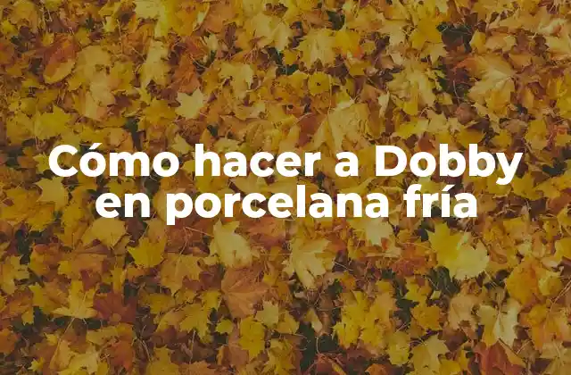 Cómo Hacer a Dobby en Porcelana Fría
