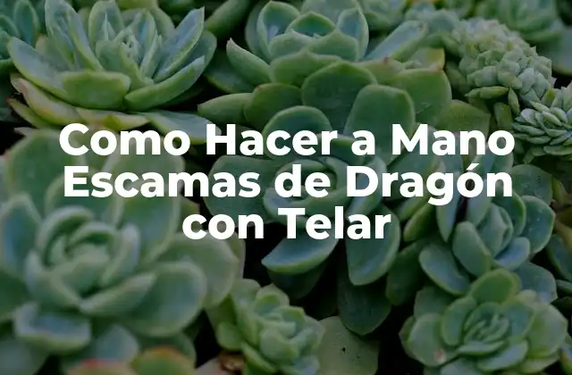 Como Hacer a Mano Escamas de Dragón con Telar