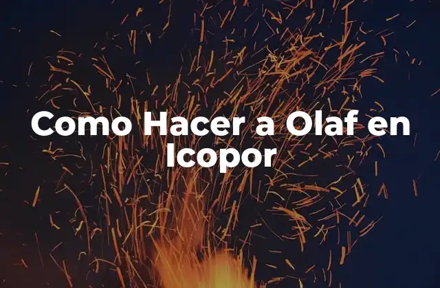 Como Hacer a Olaf en Icopor
