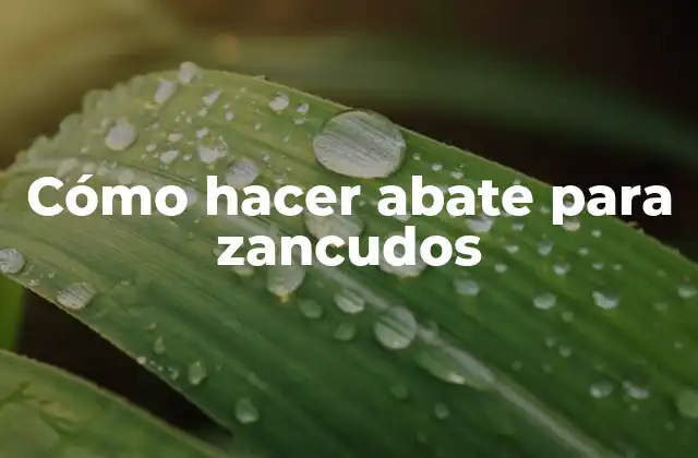 Cómo Hacer Abate para Zancudos 2 ¿Qué es abate para zancudos?