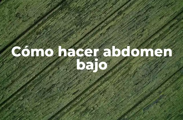 ¿Qué es un abdomen bajo y cómo se logra?