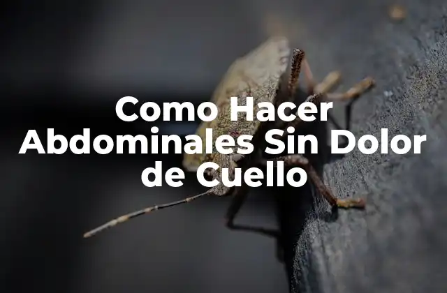 Como Hacer Abdominales sin Dolor de Cuello