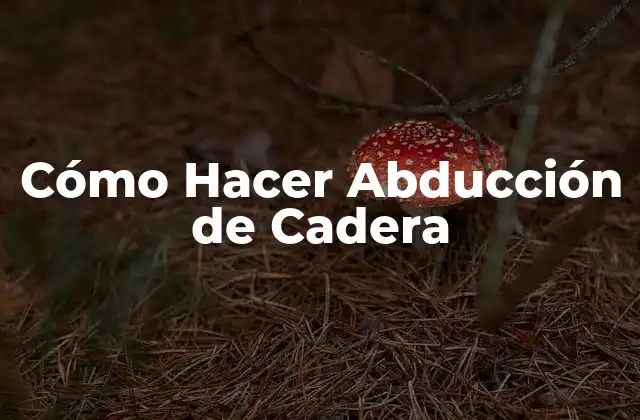 Cómo Hacer Abducción de Cadera