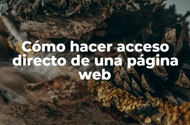 Cómo Hacer Acceso Directo de una Página Web