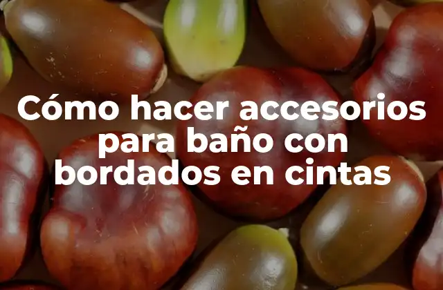 Cómo Hacer Accesorios para Baño con Bordados en Cintas