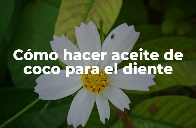 Cómo Hacer Aceite de Coco para el Diente