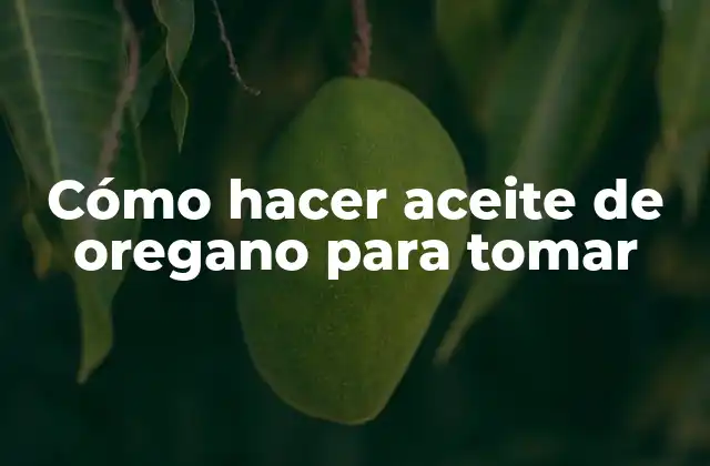 Cómo Hacer Aceite de Oregano para Tomar 2 ¿Qué es el aceite de oregano y para qué sirve?