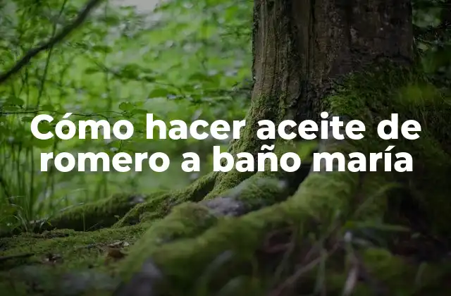 Cómo Hacer Aceite de Romero a Baño María