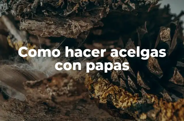 Como Hacer Acelgas con Papas
