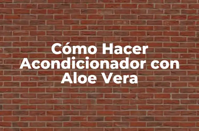 Cómo Hacer Acondicionador con Aloe Vera