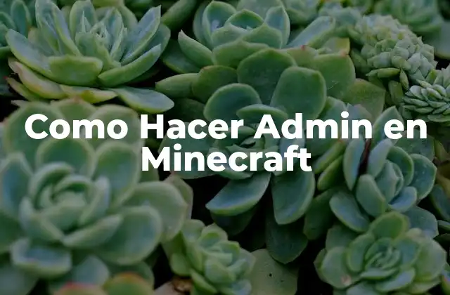 Como Hacer Admin en Minecraft