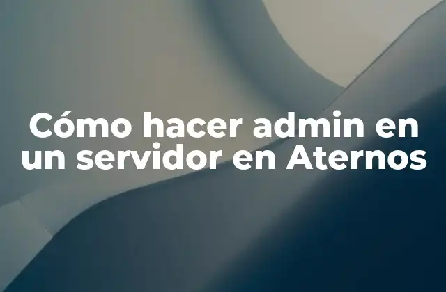 Cómo Hacer Admin en un Servidor en Aternos