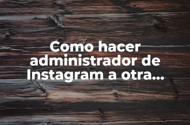 ¿Qué es un administrador de Instagram?