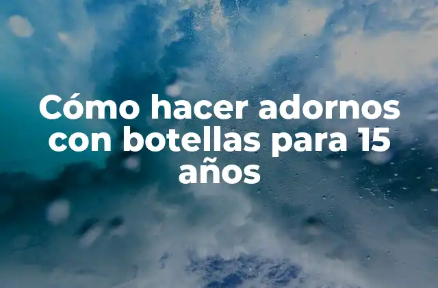 Cómo Hacer Adornos con Botellas para 15 Años