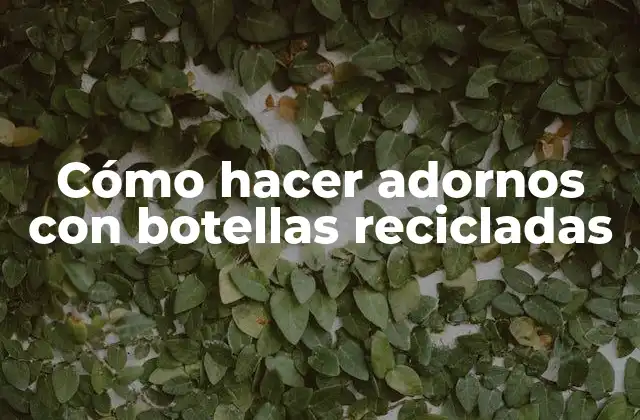 Cómo Hacer Adornos con Botellas Recicladas