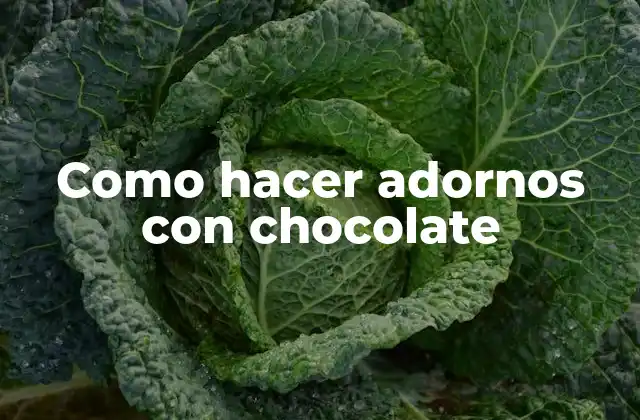 Como Hacer Adornos con Chocolate