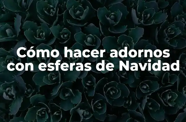 Cómo Hacer Adornos con Esferas de Navidad
