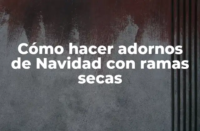 Cómo Hacer Adornos de Navidad con Ramas Secas