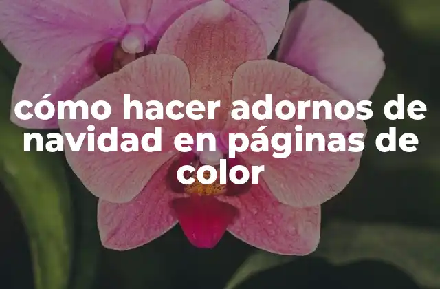 Cómo Hacer Adornos de Navidad en Páginas de Color